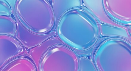 A vibrant, abstract background featuring a mosaic of colorful, iridescent bubbles.