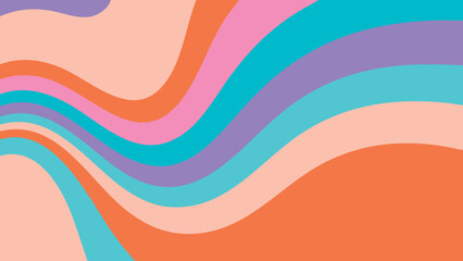 Colorful wavy lines create a vibrant and abstract background pattern