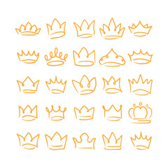 set of crowns vector