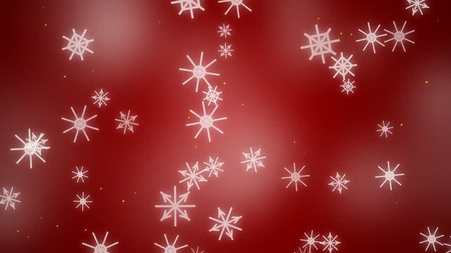 クリスマス_01_レッドスノーフレーク_横