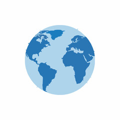 Naklejka premium Globe with logistics route paths vector illustration showing flat global shipping design isolated on white