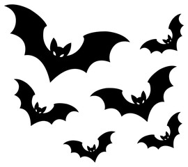 Fototapeta premium black bats set