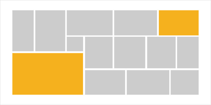 Modular shapes and bento grid layout