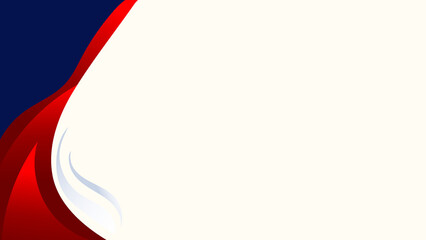 Modern Abstract Wavy Red Blue Border Presentation Background Template