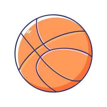 Orange Basketball Ball Isolated on White Background &ndash; Sports Equipment