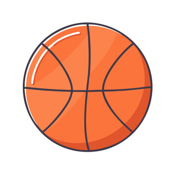 Orange Basketball Ball Isolated on White Background &ndash; Sports Equipment