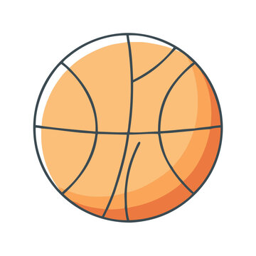 Orange Basketball Ball Isolated on White Background &ndash; Sports Equipment