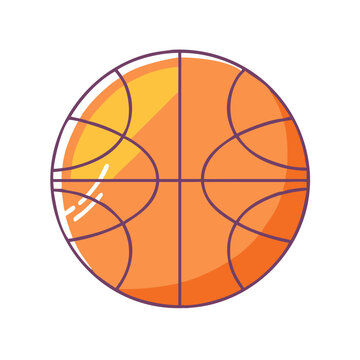 Orange Basketball Ball Isolated on White Background &ndash; Sports Equipment