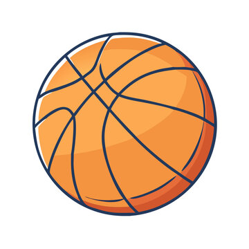 Orange Basketball Ball Isolated on White Background &ndash; Sports Equipment
