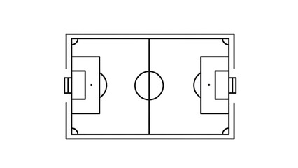 Outline of professional soccer pitch field markings