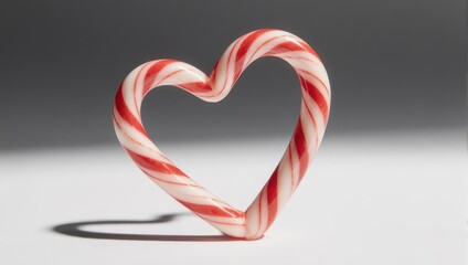 Candy cane heart - A sweet symbol of love and holiday cheer.