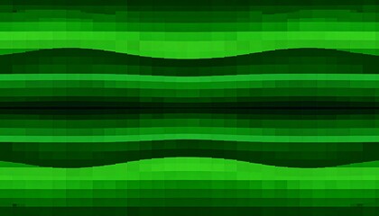 Abstract Green Stripes Wave Pattern Background.