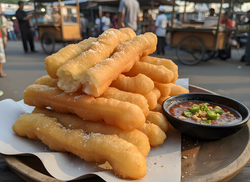 cakwe or You Tiao, Chinese Cruller, Chinese Fried Breadstick