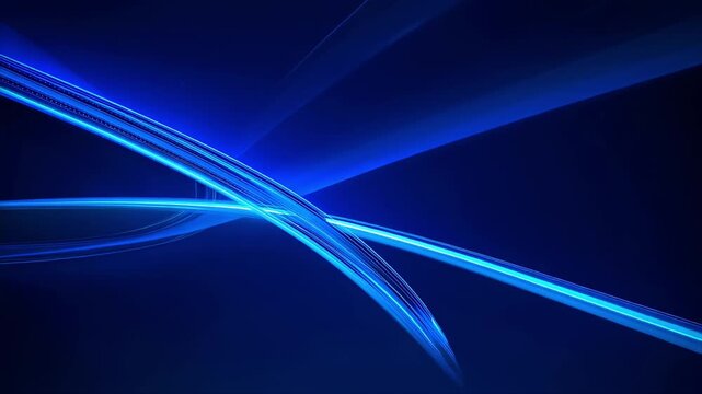 青い光の軌跡 回転 時計回り