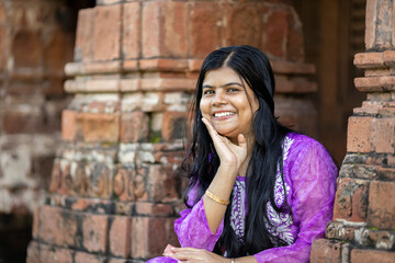 Smiling pretty woman