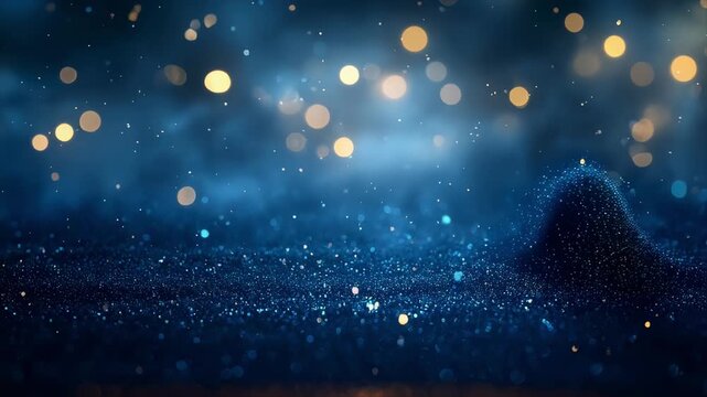 青い光と粒子が広がる幻想的な背景 乱流