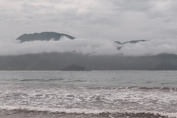 Aventureiro Beach tropical panorama wave waves on Ilha Grande island Brazil.