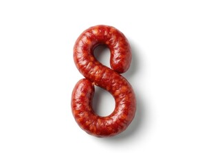 Smoked sausage in shape of number eight