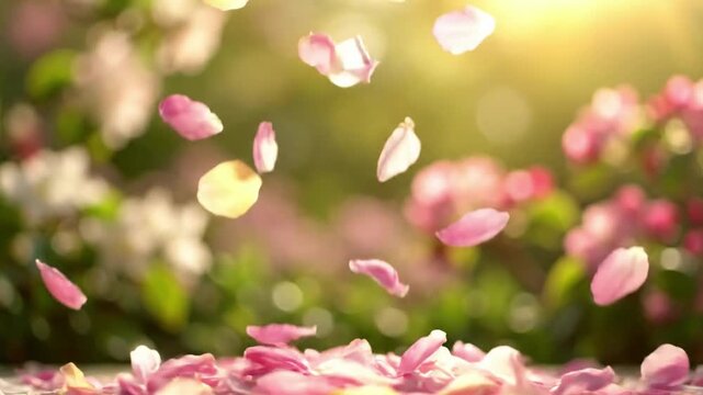 Vibrant Spring Ephemera Highlight the fleeting beauty of blossoms against a fresh spring backdrop. spring petal swirl