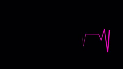 Neon pink medical waveform isolated on transparent background, designed for healthcare monitoring, cardiology visuals, digital medical graphics, and modern clinical technology overlays. - Powered by Adobe