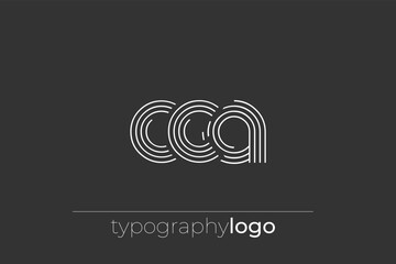 CCA modern geometric typography logo