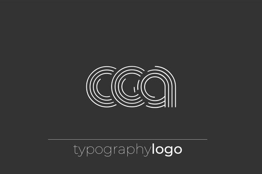 CCA modern geometric typography logo