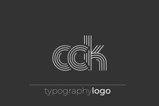 CCK modern geometric typography logo