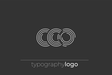CCO modern geometric typography logo