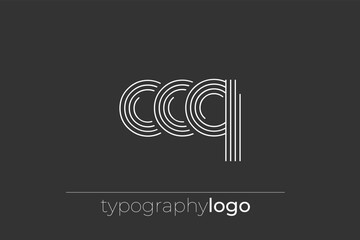CCQ modern geometric typography logo
