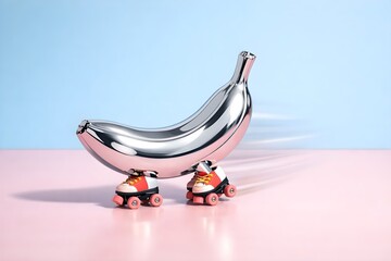 Chrome Banana on Roller Skates