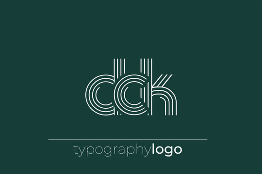 DCK modern geometric typography logo