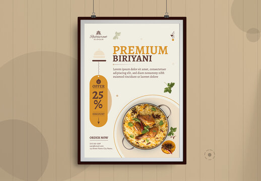 Biryani Food Poster Design