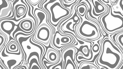 Abstract black and white wavy pattern design element.