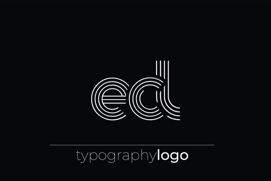 ECL modern geometric typography logo