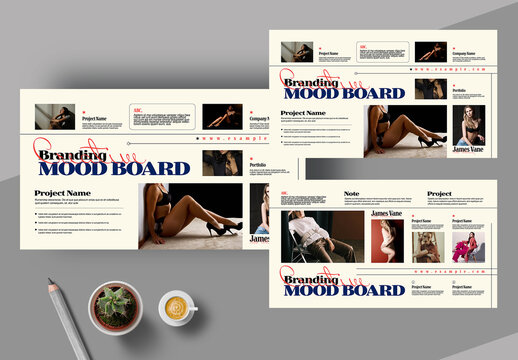 Minimal Aesthetic Mood Board Design Template