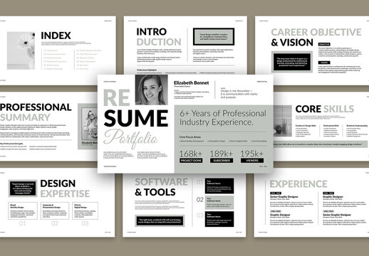 Resume Presentation Template Layout