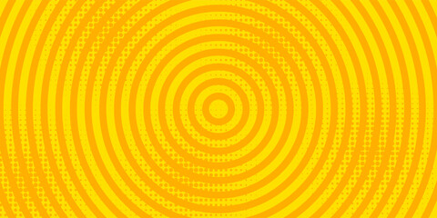 Spiral line yellow halftone pattern abstract vector illustration.