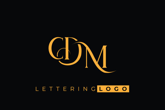 CDM Elegant Monogram Logo Design With Decorative Lettering