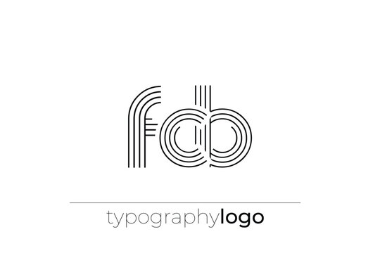 FCB modern geometric typography logo