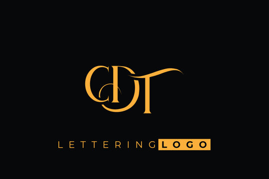 CDT Elegant Monogram Logo Design With Decorative Lettering