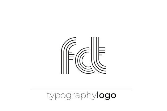 FCT modern geometric typography logo