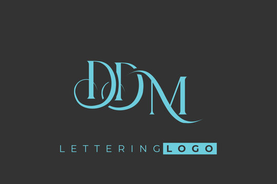 DDM Elegant Monogram Logo Design With Decorative Lettering