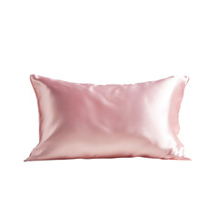 Pink silk pillowcase for beauty sleep and hair care transparent background