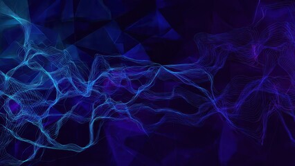 Abstract Blue Digital Wave Pattern