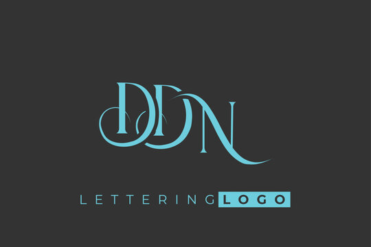 DDN Elegant Monogram Logo Design With Decorative Lettering