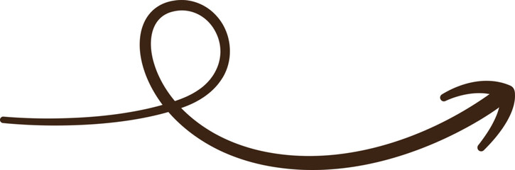 An elegant looping arrow guiding the way forward