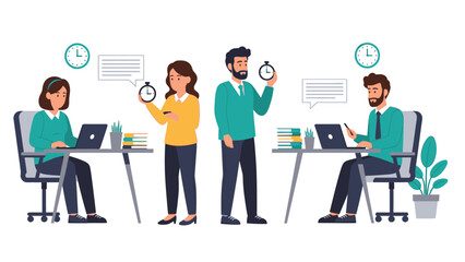 Teamwork and Time Management in Modern Office