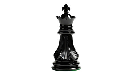 Fototapeta premium Black King Chess Piece isolated PNG with Transparent Background