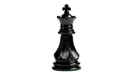 Black King Chess Piece isolated PNG with Transparent Background