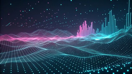 abstract blue background with waves